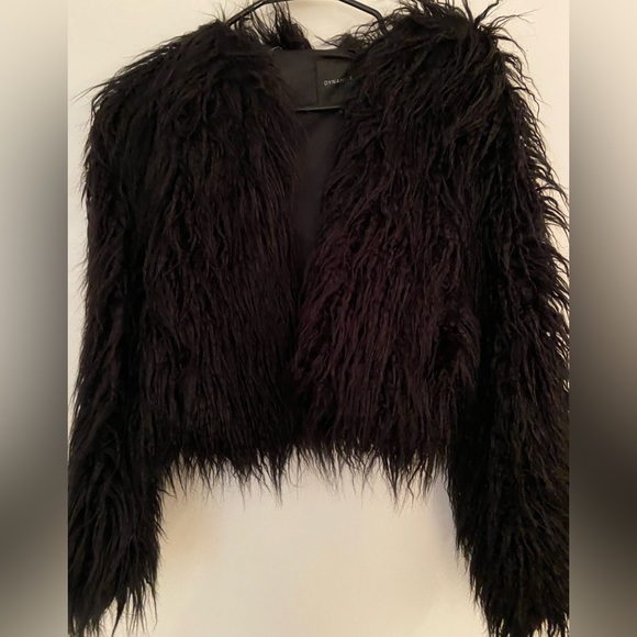 Shaggy black faux fur coat - Picture 2 of 6